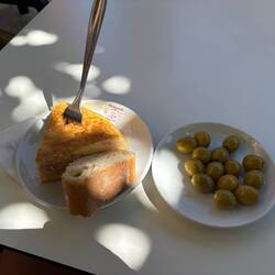 Finally found olives that didn't have anchovies threaded through them.