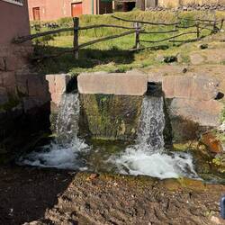 Aqueduct built by the Incas; still functioning