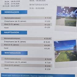 Preisliste 2026