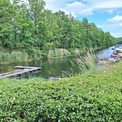 Blick von Fritze's Bootshaus auf den Altkanal