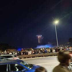 Small drone firework show