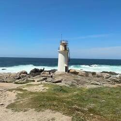 The sea, the lighthouse, and the endless waves of Muxía — pure magic at the edge of Spain. 🌊