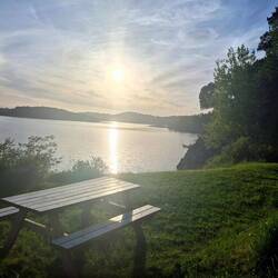 umgebung camping von letzter nacht
