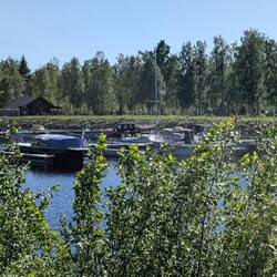 Kleiner finnischer Yachthafen