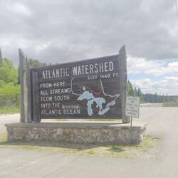 A cool sign to see. We're headed East though, not South, so it's not yet all down hill from here...