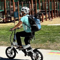 Biking with Pepper