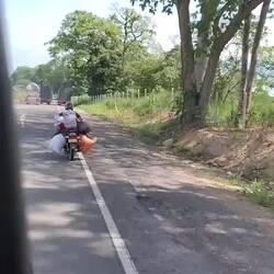 Was so alles auf EIN Moped passt!
