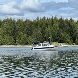Anchored in Blunden Harbour