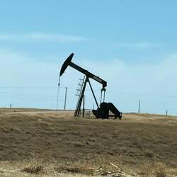 Saw oil rigs on our way north