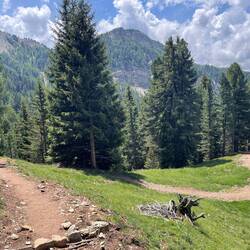 Hike down to cable car