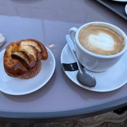 Free apple muffin with my coffee.