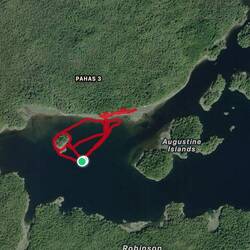 Kayak ride today. The island I circled is a native burial site.