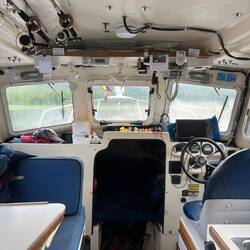 Looking forward in the cabin.