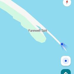The furthest north we could travel on the spit