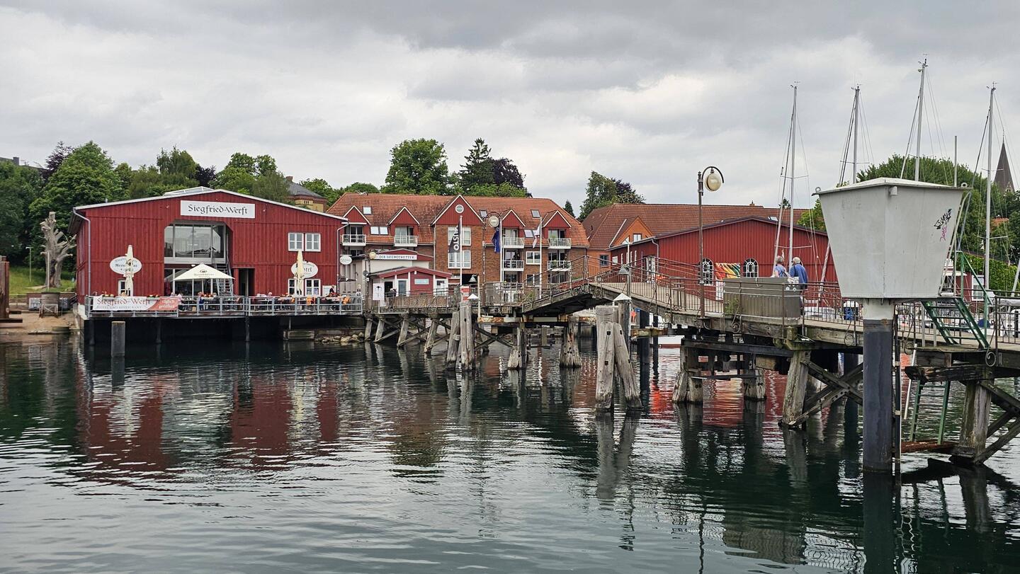 Restaurant Siegfried Werft im Hafen von Eckernförde