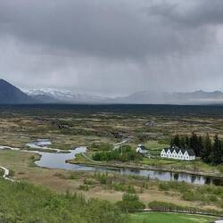 This flat area is where the tectonic plates meet or met, apparently
