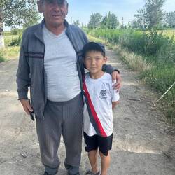 Rencontre de bord de route avec ce grand père et son petit fils