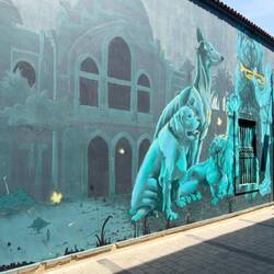 Mural on a side street — Kemeraltı, İzmir.