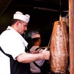 Döner ... a photo I took in 2010 in Kemeraltı, Konak.