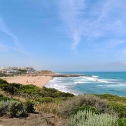 Achakkar Beach in Tangier very popular beachside area for locals to cool off in sumner