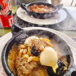 Lamb and meatball tagines for lunch after the tour