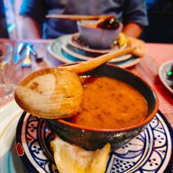 Traditional habrid soup for dinner