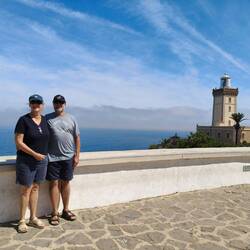historic Cap Spartel Lighthouse, which guides ships along the Strait of Gibraltar.