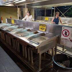 A "grill your own dinner" experience at the campground