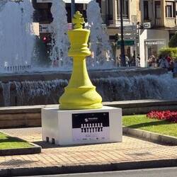 These are all over to promote a chess and reading event for kids.
