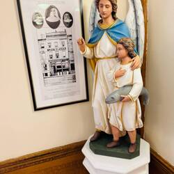 Mother Mary greeted us at The Leo House