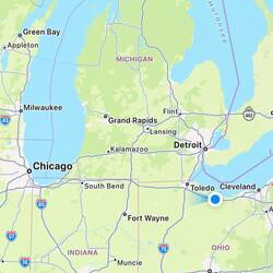 Unsere heutige Strecke von Cleveland nach Chicago