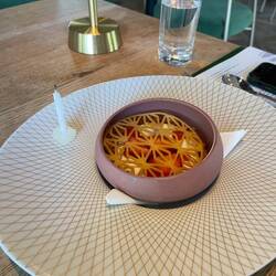 Strawberry panna cotta ring