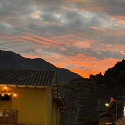 Sunset over the town