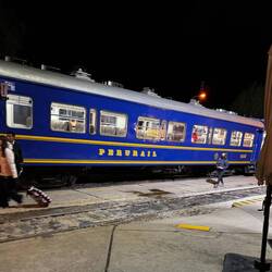 The train to Aguas Calientes. Machu Picchu base camp