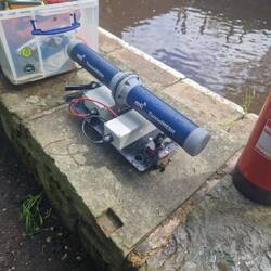 This TunnelMESH unit was placed on Rainboat's roof for wireless communication