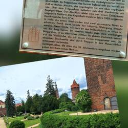 Der runde Gefängnisturm der Burg
