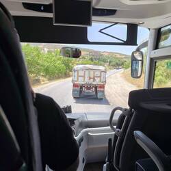 Obligatory slow moving truck 🚛 with no way to pass down mountainside