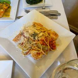 Tomato artichoke shrimp pasta