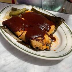 Chicken mole tamales