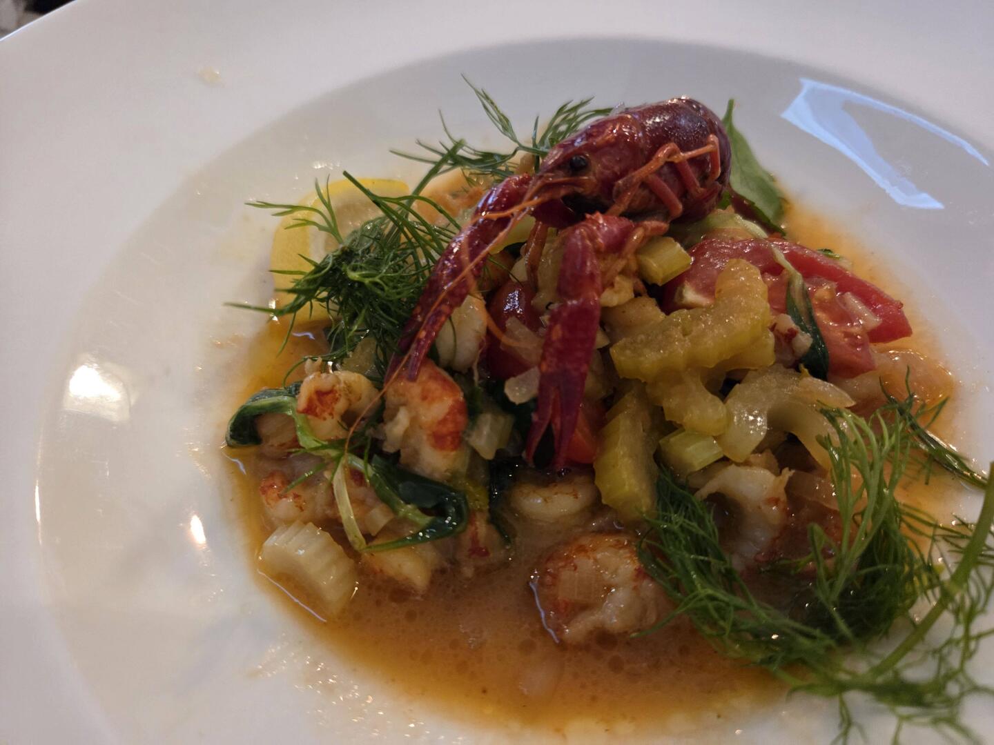 Polish lobster entree.