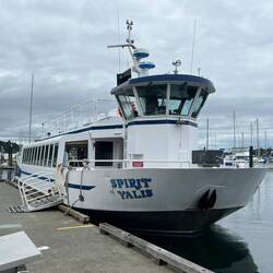 Alert Bay's school bus at Port McNeill. I should have taken a photo, as he was right behind me.