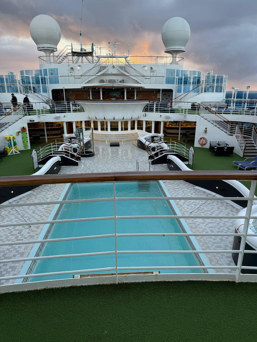 Early morning on the main deck