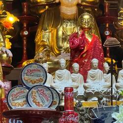 Buddha likes Coke and Butter Cookies.
