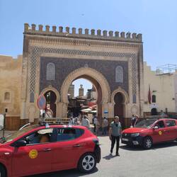 Blue gate one of the many entrances to Medina