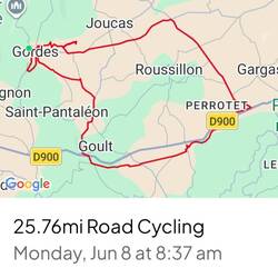 This morning's cycle route