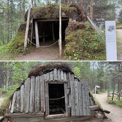 Rentierstall und Unterschlupf für Sámi