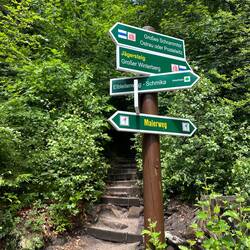 Die Wanderwege sind hier anders ausgeschildert, als in der Schweiz 😉