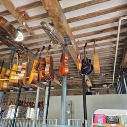 Lots of instruments on display at the music and arts centre