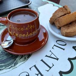 I should have ordered churros, which are easier to dip and eat.