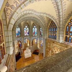 Overlooking the altar in the chapel.